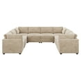 thumbnail image 2 of Ovios Oversized Modular Sectional Sofa Couch 130.7 Inch 8 Seater U Shaped Sofa Modern Deep Seat Cloud Corduroy Couches for Living Room,Office, Beige, 2 of 9
