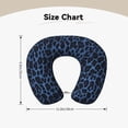 thumbnail image 3 of U-Shaped Pillow 11.8×9.8in With Pillow Core Comfortable Soft Invisible Zipper For Daily Travel Driving Office Animal Print Style Mediumslateblue_1, 3 of 8