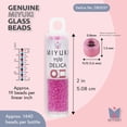 thumbnail image 3 of Miyuki Delica Seed Beads – Size 11/0 (1.6 mm), DB2037, Luminous Hot Magenta, 7.2 g, Approx. 1440 Beads, 3 of 7