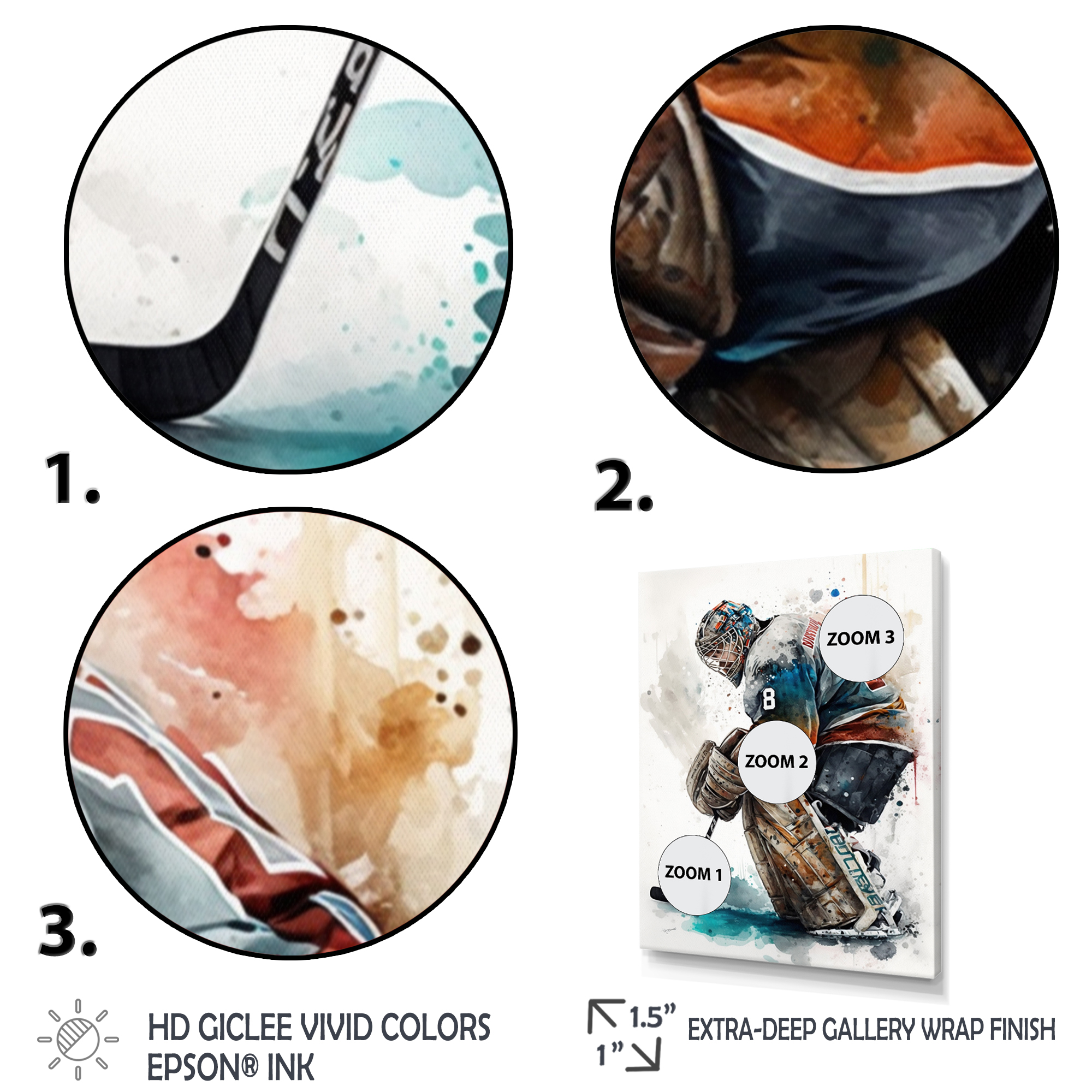 Designart Hockey Goalie During Game V Canvas Wall Art