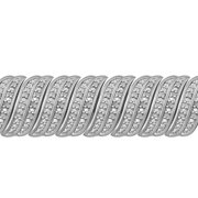 Arista 2.00 ct S-Link Fashion Bracelet in Silver tone over Brass, 7.5 (I-J, I2-I3)