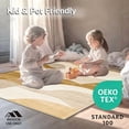 thumbnail image 4 of ODIKA 4'x6' Machine Washable Non-Slip Area Rug, Whimsical Bear Featuring Curves and Playful Contours High Traffic Rug, Beige, 129967, 4 of 7