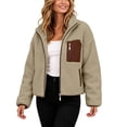 thumbnail image 2 of IUYRTFE Women's Fleece Full-Zip Hooded Jacket Winter Coat Casual Warm Outerwear with Pocket, 2 of 9
