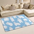 thumbnail image 2 of Coolnut Lightweight Soft Area Rugs 60x39 inch, Polar Bear On Blue Floor Mat for Kids Playing Room Hardwood Floor Living Room Nursery Rugs, 2 of 6