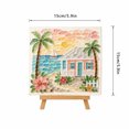 thumbnail image 2 of Sea Glass Craft Kit, Florida Gulf Coast Beach Cottage Mosaic Art Project with Glue and Colorful Glass Stones, Coastal City Art Project for Adults, 6 Styles Available, 2 of 4