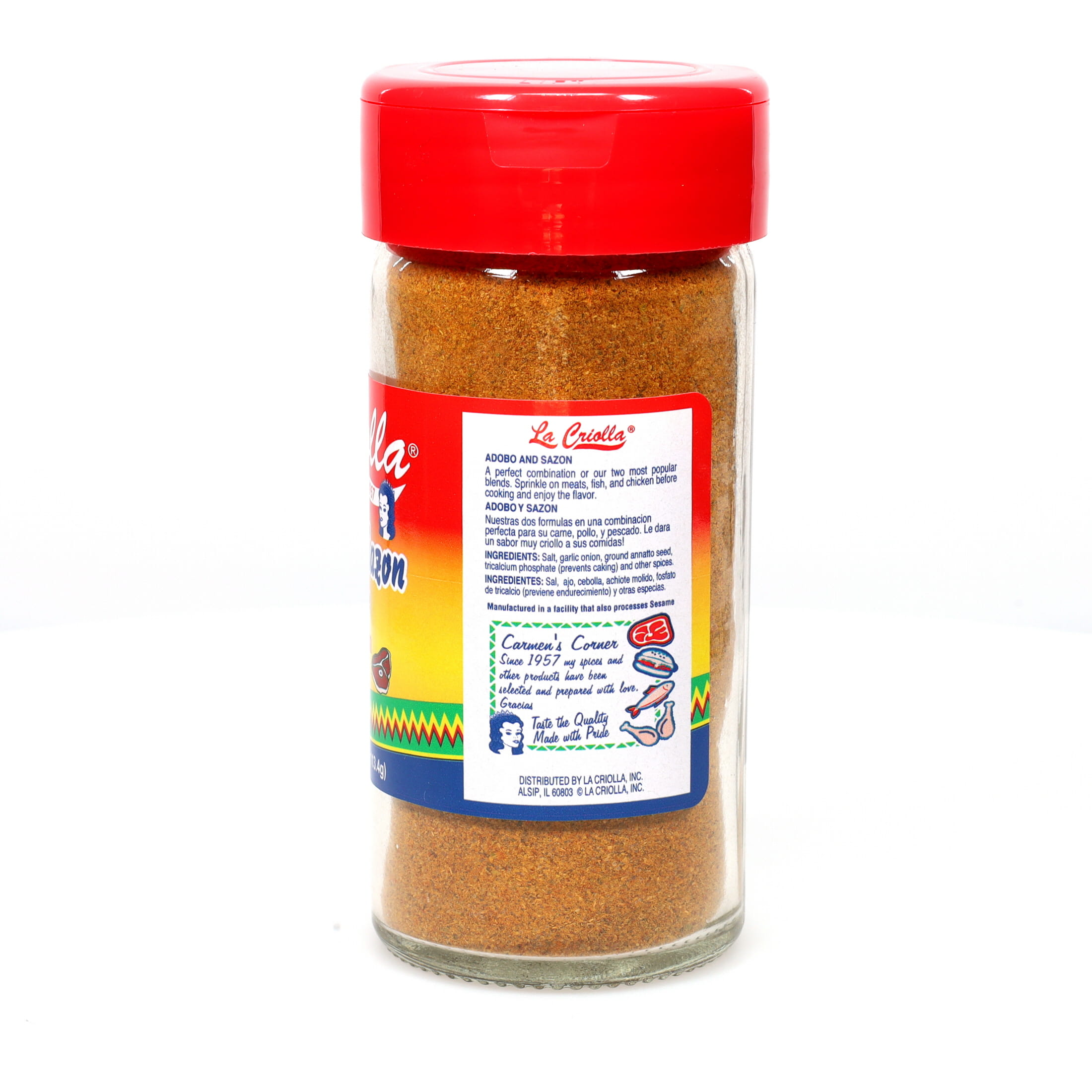 La Criolla Adobo/Sazon Seasoning with No MSG, 8 oz