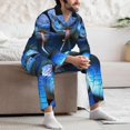 thumbnail image 7 of Sigee Blue Viper Snake 2 for Pajamas for Men Two-piece Men's Sleepwear Long-Sleeved Pjs Sets-Small, 7 of 7