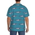 thumbnail image 3 of Fotbe Cartoon Whale Camisa Estampada de Manga Corta para Hombre, Casual de Verano, Estilo Playero, Sin Arrugas-Small, 3 of 5