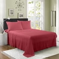 thumbnail image 1 of Split King Size Sheet Set, Hotel Luxury Bed Sheets, Extra Soft, Deep Pockets, Easy Fit, Breathable and Cooling Sheets, Wrinkle Free - Burgundy, 1 of 6
