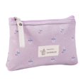 thumbnail image 1 of FUDEAM-Bolsa de maquillaje de lona con estampado de flores para mujer, bolsa organizadora de artículos de tocador, con cremallera, neceser de viaje, cosmética LIUWENJING unisex, 1 of 2