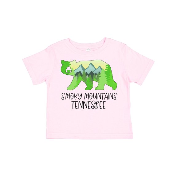 Inktastic Smoky Mountains, Tennessee Mountains and Bear Shape Boys or Girls Toddler T-Shirt