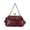 Red, variant on HUISZJ Retro Crossbody Bag, Popular Clip-On Evening Bag PU Leather Shoulder Bag, Kiss Lock Evening Clutch Crossbody Bag for Work Travel Outdoor (Black)