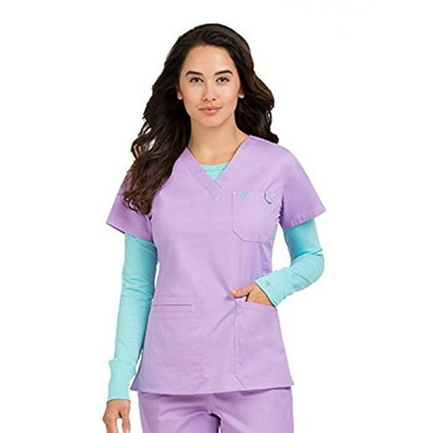 Med Couture Med Couture Women's EZ Flex Moda Solid Scrub Top Small