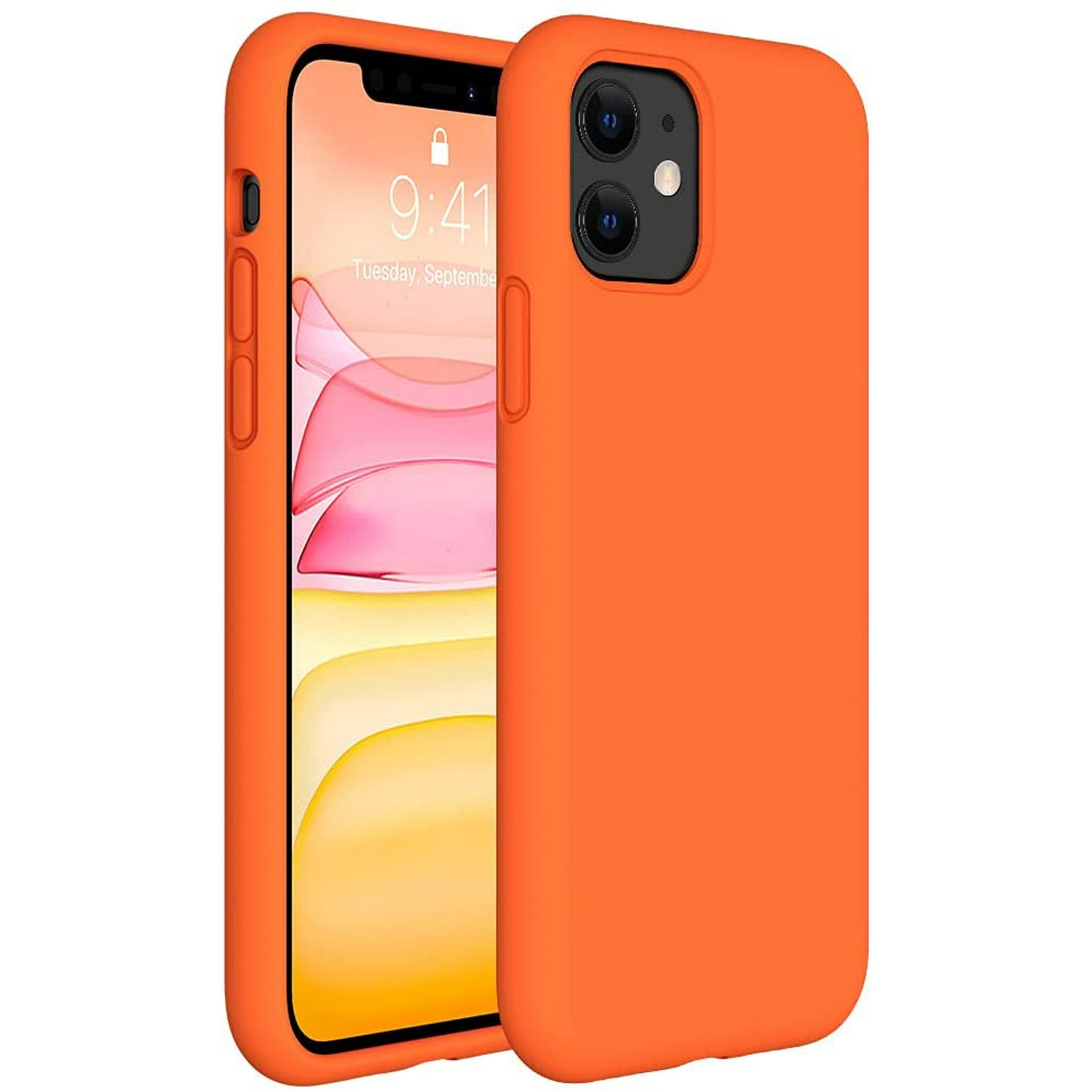 ATTOE Liquid Silicone Case Compatible with iPhone 11 6.1 inch 2019 Gel Rubber Full Body Protection Cover Case Drop Protection Case Black Walmart