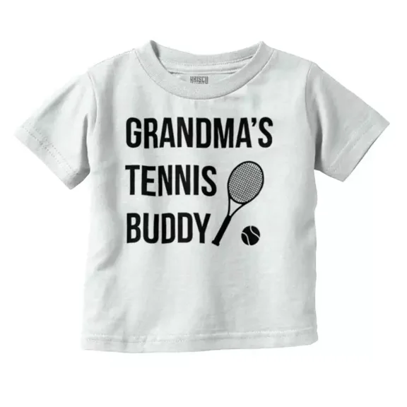 Grandmas Tennis Buddy Grandson Granddaughter Toddler T Shirt TODDLER SHORT SLEEVE TEE BELLA CANVAS 3001T