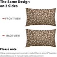 thumbnail image 4 of Brown Beige Daisy Floral Lumbar Pillow Covers 12X20 Inch Vintage Flowers Pillow Cases Set of 2 Block Print Cotton Linen Throw Pillows Farmhouse Decor for Sofa Couch Porch Bed Cushion Outdoor, 4 of 6