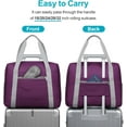 thumbnail image 3 of Personal Item Travel Bag - 30L Spirit Airlines Personal Item Bag 18x14x8 for 1-3 Day Short Trip, Lightweight Compact Underseat Foldable Travel Duffel Bags Carry on Bags Purple, 3 of 9