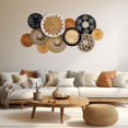 thumbnail image 2 of Cestas de pared Xuhal tejidas bohemio, 11 unidades, decoración con forma de espadaña, 2 of 6