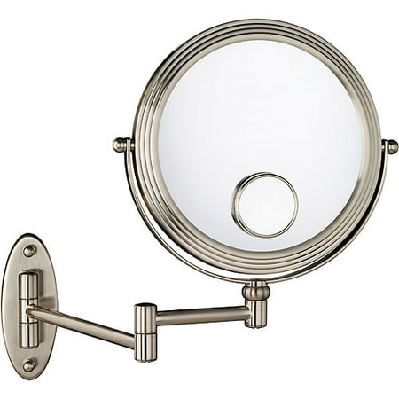 Wall Mounted Magnifying Mirror 15x 1x/10x w/15x magnification matte nickel wall mount beauty mirror Wall Mounted Magnifying Mirror 15x 1x/10x w/15x magnification matte nickel wall mount beauty mirror
