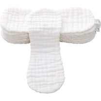 Baby Diapers,Topboutique Reusable Soft 12 Layers 10 Pack Inserts for Baby Cloth Diaper Absorbent & Breathable Liners, Washable Liners（14.2x5.9in,White）