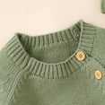 thumbnail image 7 of Youmylove Fall Winter Sweater For Kids Tops Boy Girl Solid Knitted Sweater Baby Jumpsuit Romper Cotton Caps Hat Outfits Sets Clothes, 7 of 7