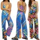 thumbnail image 5 of SAYOO Pantalones de mujer, flores sin mangas / cuello V marino SAYOO moda, 5 of 6