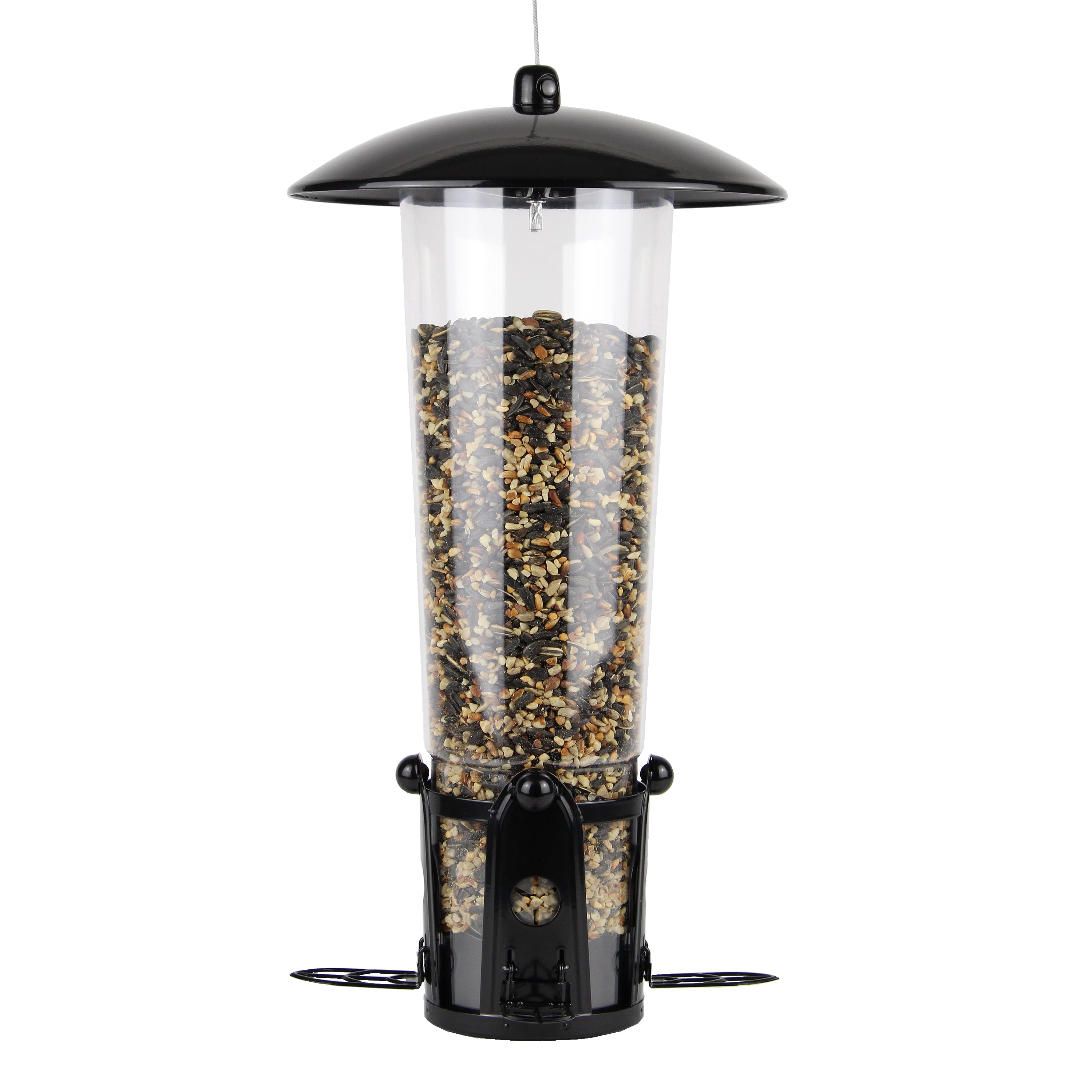 Perky-Pet Black Squirrel-Be-Gone Max Wild Bird Tube Feeder with Flexports – 3 lb
