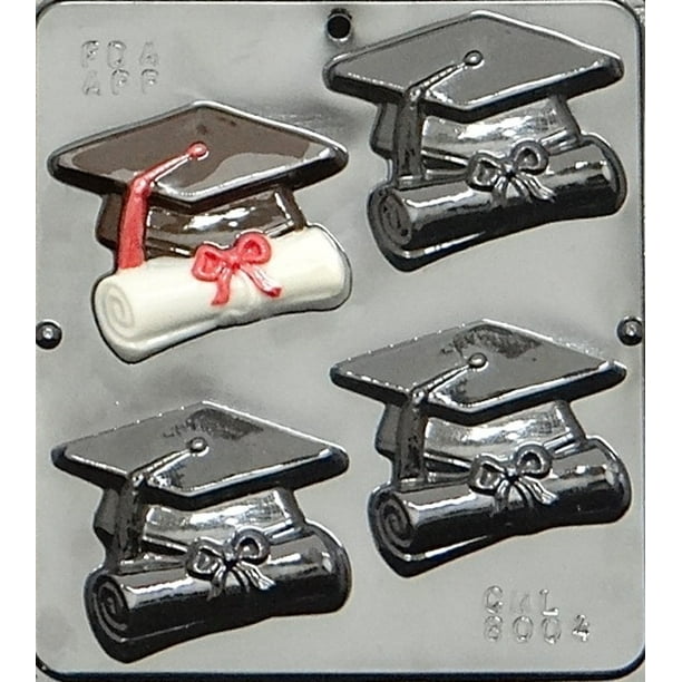 8004 Graduation Cap & Scroll Chocolate Candy Mold