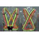 thumbnail image 2 of 2x Hombre/mujer de seguridad ajustable seguridad visibilidad reflectante chaleco a rayas chaqueta-Jogging, Running, - Amarillo naranja Zulema chaleco reflectante para hombres, 2 of 8