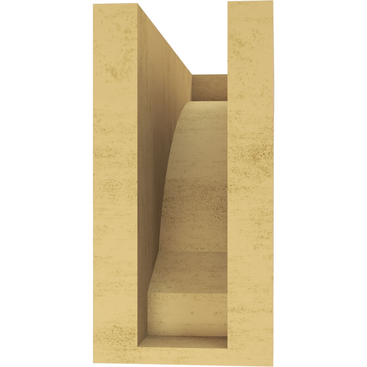4"W x 12"D x 8"H Classic Moab Rough Cedar Woodgrain TimberThane Corbel, Primed Tan