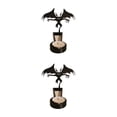 thumbnail image 3 of Kearding Candelabros de patrón clásico con imágenes vívidas para la decoración de Halloween Candelero funcional C C 2piezas, 3 of 6