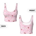 thumbnail image 6 of Uemuo Hand Drawn Strawberry Pattern Women's Sports Bra - High Impact Support, Breathable, and Comfortable Athletic Bra for Running, Yoga, and Workouts, 6 of 9