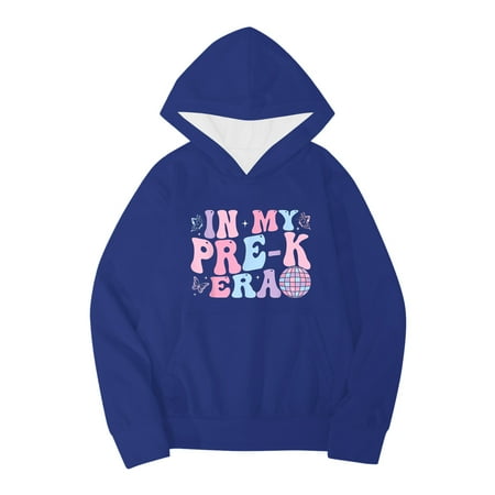

Toddler Girl Sweatshirt Kids Boys Fall Winter School Season Kindergarten Letter Printed Long Sleeve Hoodie Warm Cute Pullover Tops Clothes for Girls Size 18-24 Months
