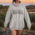 thumbnail image 2 of zaveiop Mama Sweatshirt Casual Long Sleeve Hoodies Fall Loose Mom Gift Drawstring Pullover Tops with Pockets 2025 Big Sales (Light Gray, L), 2 of 4