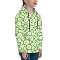 thumbnail image 3 of Lsque Daisies Flowers Patten Youth Hoodie Sweatshirt Pullover with Kangaroo Pocket Boys and Girls Hoodie Warm Hoodie for Kids-Medium, 3 of 6