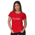 thumbnail image 4 of Merry Christmas Festive Holiday Womens Slim Fit Graphic Tee Brisco Brands S, 4 of 5