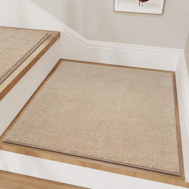 Peldaños para escalera tchdio 79 x 79 cm antideslizantes, lavables, beige