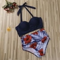 thumbnail image 4 of EYIIYE Women Flower Print Bikini Set High Waist Swimming Suits, 4 of 6