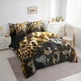 thumbnail image 3 of Castle Fairy Female Men Animal Cheetah Print Twin Bedding Sets 7-Piece,Vintage Aesthetic Bedding Comforter Set Microfiber,Abstract Retro Breathable Sheet Sets,Lightweight Room Decor,Reversible, 3 of 8