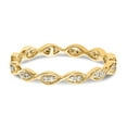 thumbnail image 4 of 14K Yellow Gold Ring Band Eternity Polished Vintage Pave Size 6.5 Diamond, 4 of 5