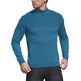 thumbnail image 5 of Iceglad Mens Slim Fit Zip Up Mock Neck Polo Sweater Casual Long Sleeve Sweater and Pullover Sweaters with Ribbing Edge, 5 of 7