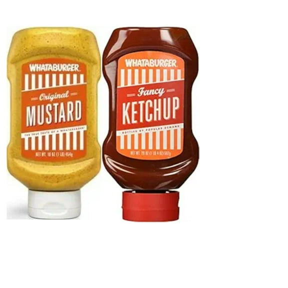 Whataburger Original Mustard and Whataburger Fancy Ketchup