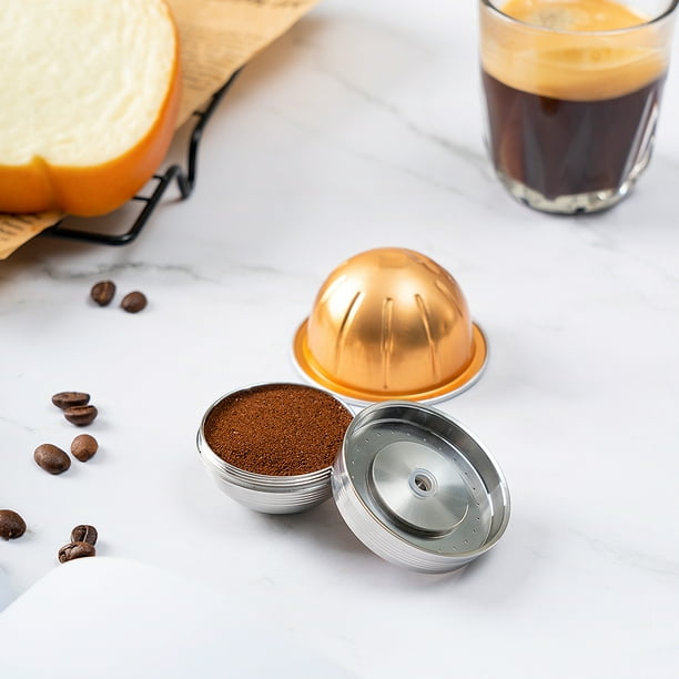Kavoc Stainless Steel Reusable Capsule Refillable Coffee Filter Pods for  Vertuo Next 