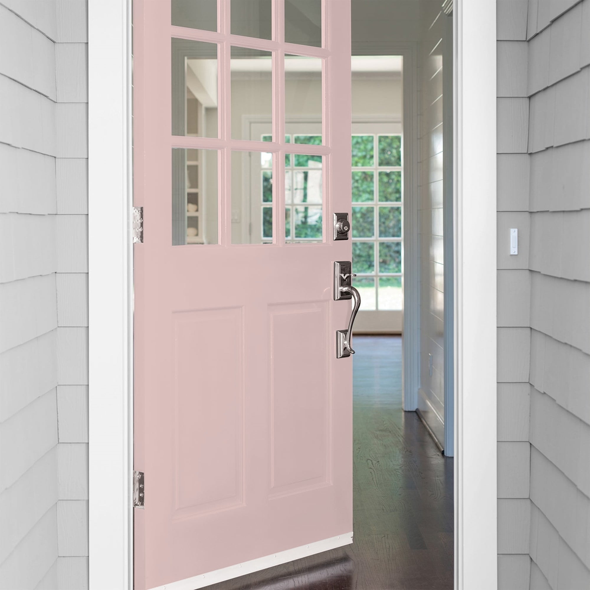 Glidden Fundamentals Tea Time / Pink, Satin Exterior Paint, 1 Quart