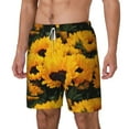 thumbnail image 2 of Gaeub Flower Bush Sunflower Mens Swim Trunks Stretch Beach Shorts Quick Dry for Men Swim Shorts Swimwear with Pockets- X-Large, 2 of 9