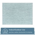 thumbnail image 4 of Well Woven 5' x 7' Blue Solid Print Outdoor Rug, 4 of 8