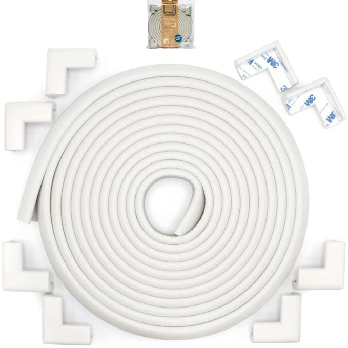 SlimFit Corner Edge Protector for Baby Proofing (Small 18ft Edge 8