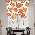 thumbnail image 3 of Thanksgiving Balloon Curtains for Living Room/French Door, Fall Orange Pumpkin Green Maple Leaves Tie Up Curtains 63 Inch Length Energy Saving Kitchen Curtains Shades for Windows 42"x63", 3 of 8