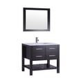 thumbnail image 2 of Eviva Natalie F. 30" Espresso Bathroom Vanity with White Jazz Marble Counter-Top & White Undermount Porcelain Sink, 2 of 3