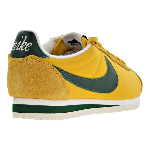 partido Democrático Abastecer cristiano Nike Classic Cortez Nylon Premium Men's Shoes Yellow Ochre/Sail/Gorge Green  876873-700 - Walmart.com